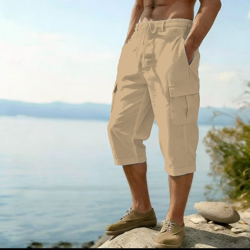 Men's Multi-Pocket Wide Leg Pants | Loose Fit Cotton Cargo Trousers | Casual Streetwear Pants S-3XL