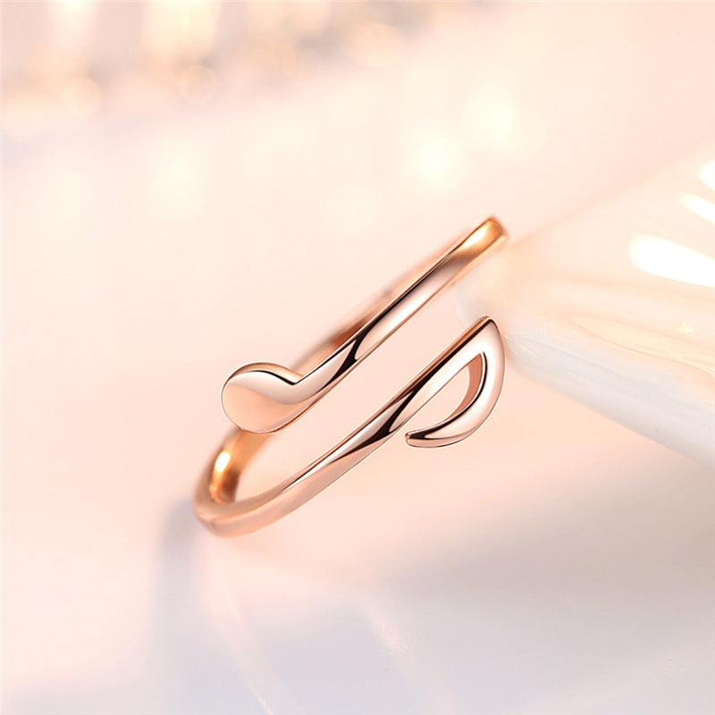 Adjustable Geometric Ring for Women | Silver & Rose Gold Minimalist Band | Trendy Stackable Wedding Ring