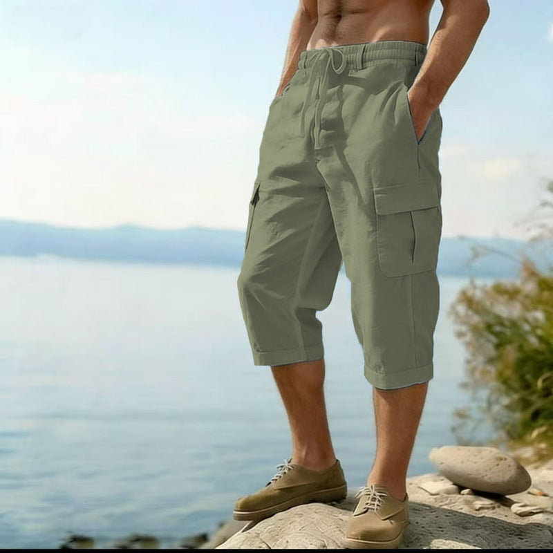Men's Multi-Pocket Wide Leg Pants | Loose Fit Cotton Cargo Trousers | Casual Streetwear Pants S-3XL
