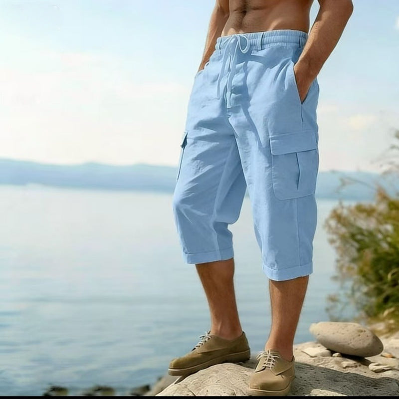 Men's Multi-Pocket Wide Leg Pants | Loose Fit Cotton Cargo Trousers | Casual Streetwear Pants S-3XL