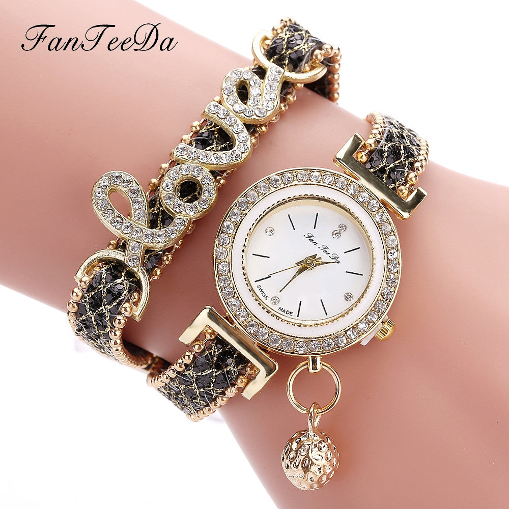 Women's Rhinestone Bracelet Watch | Fashion Quartz Dress Watch | Elegant Crystal Wristwatch Gift for Her