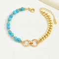 Turquoise Beaded Bracelet for Women | Boho Multi-Chain Layered Wristband | Couples Vacation Jewelry Gift