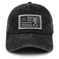 Bigfoot Sasquatch American Flag Baseball Cap | Vintage Washed Dad Hat | Funny Outdoor Trucker Hat Gift for Men & Women