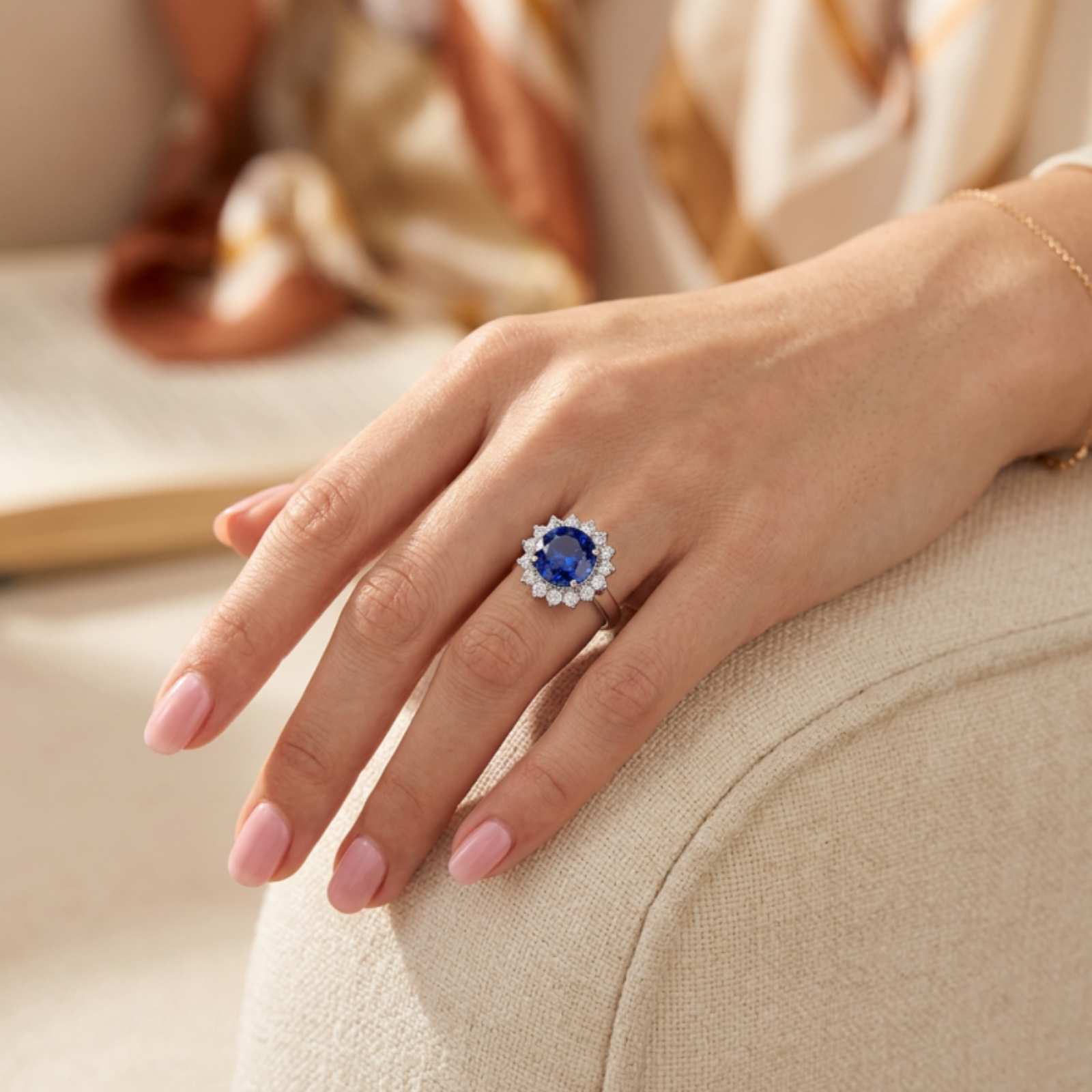 Diamond-Cut Gemstone Ring – Fashion Statement Ring for Women & Men
