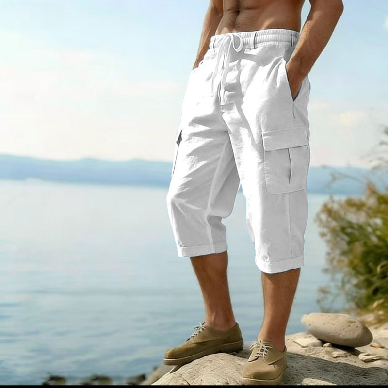 Men's Multi-Pocket Wide Leg Pants | Loose Fit Cotton Cargo Trousers | Casual Streetwear Pants S-3XL