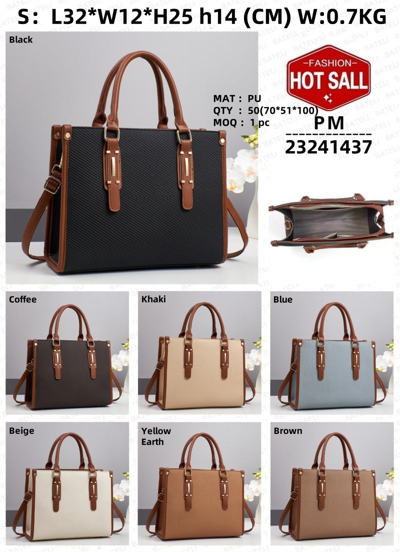 Saffiano PU Leather Tote Bag for Women | Designer Shoulder Crossbody Bag | Luxury Work & Travel Handbag