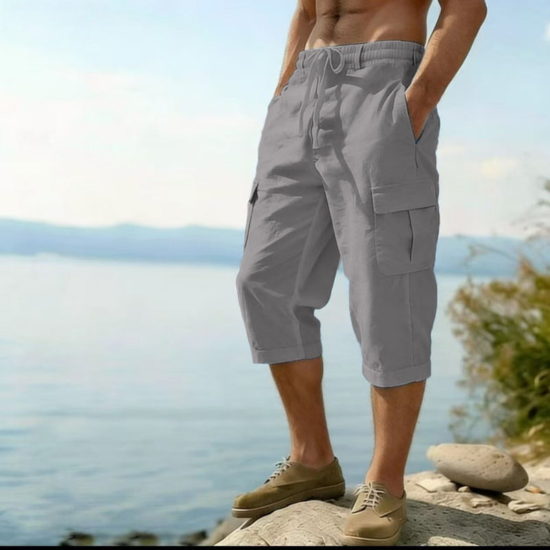 Men's Multi-Pocket Wide Leg Pants | Loose Fit Cotton Cargo Trousers | Casual Streetwear Pants S-3XL