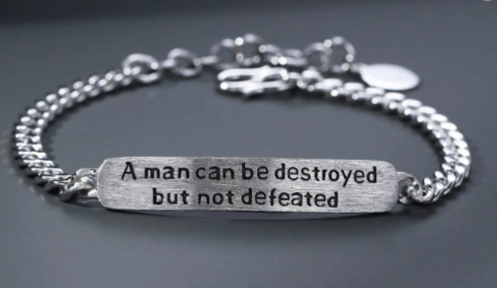 Mens Vintage Thai Silver Bracelet – Fashion Letter Engraved Bracelet for Men | Adjustable Sterling Silver Style Jewelry