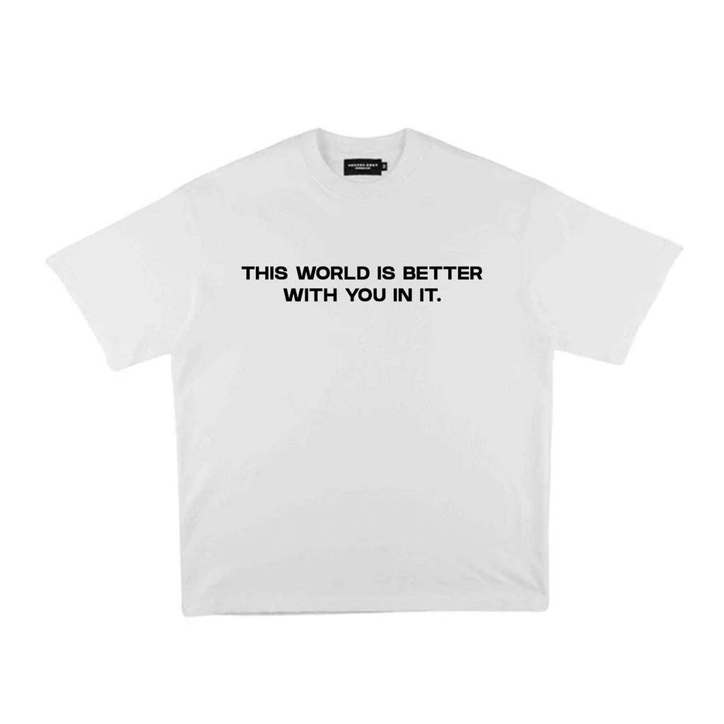 Compliments The World Better With You in It White Vintage Shirt